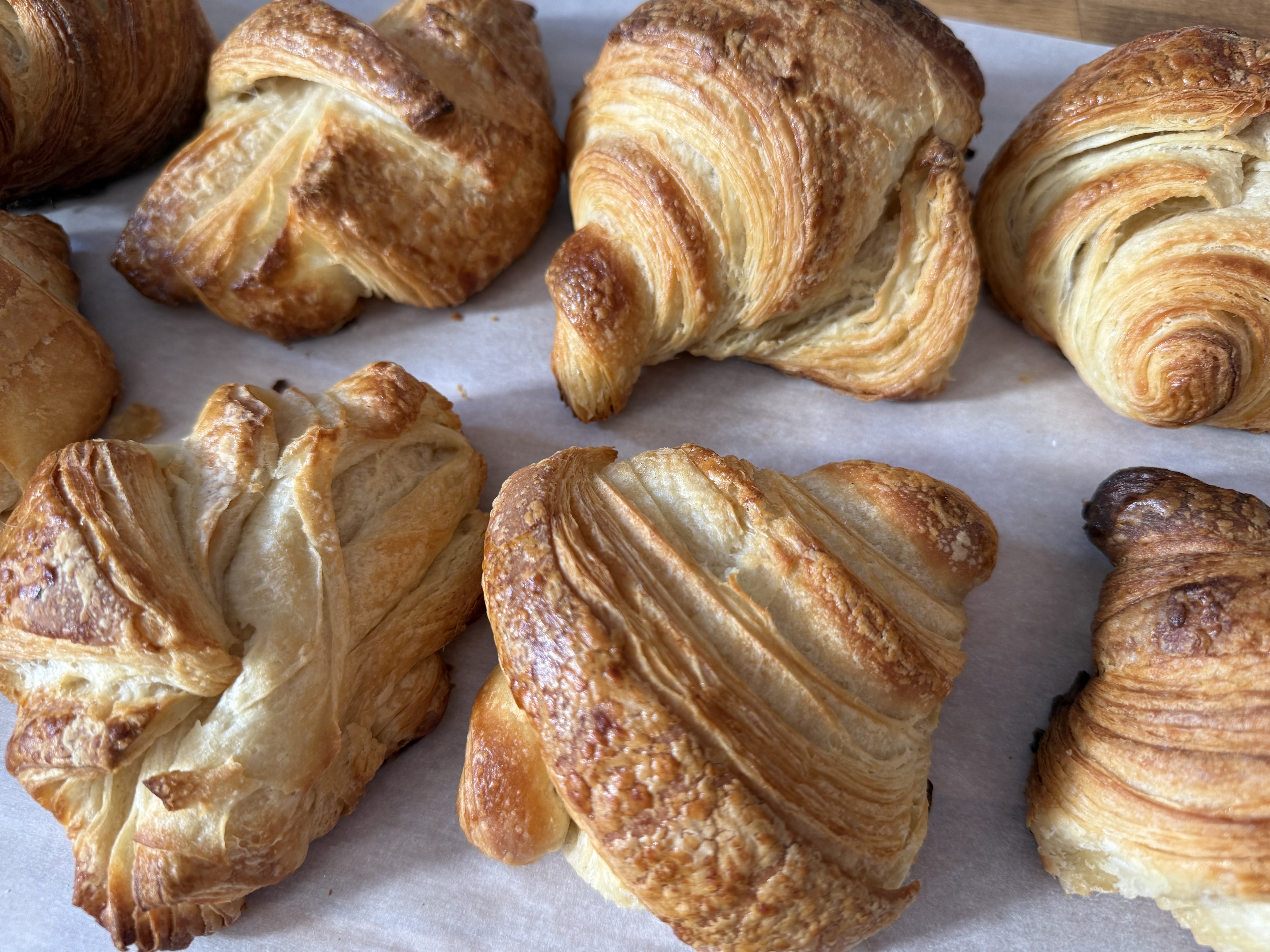 Freshly baked croissant
