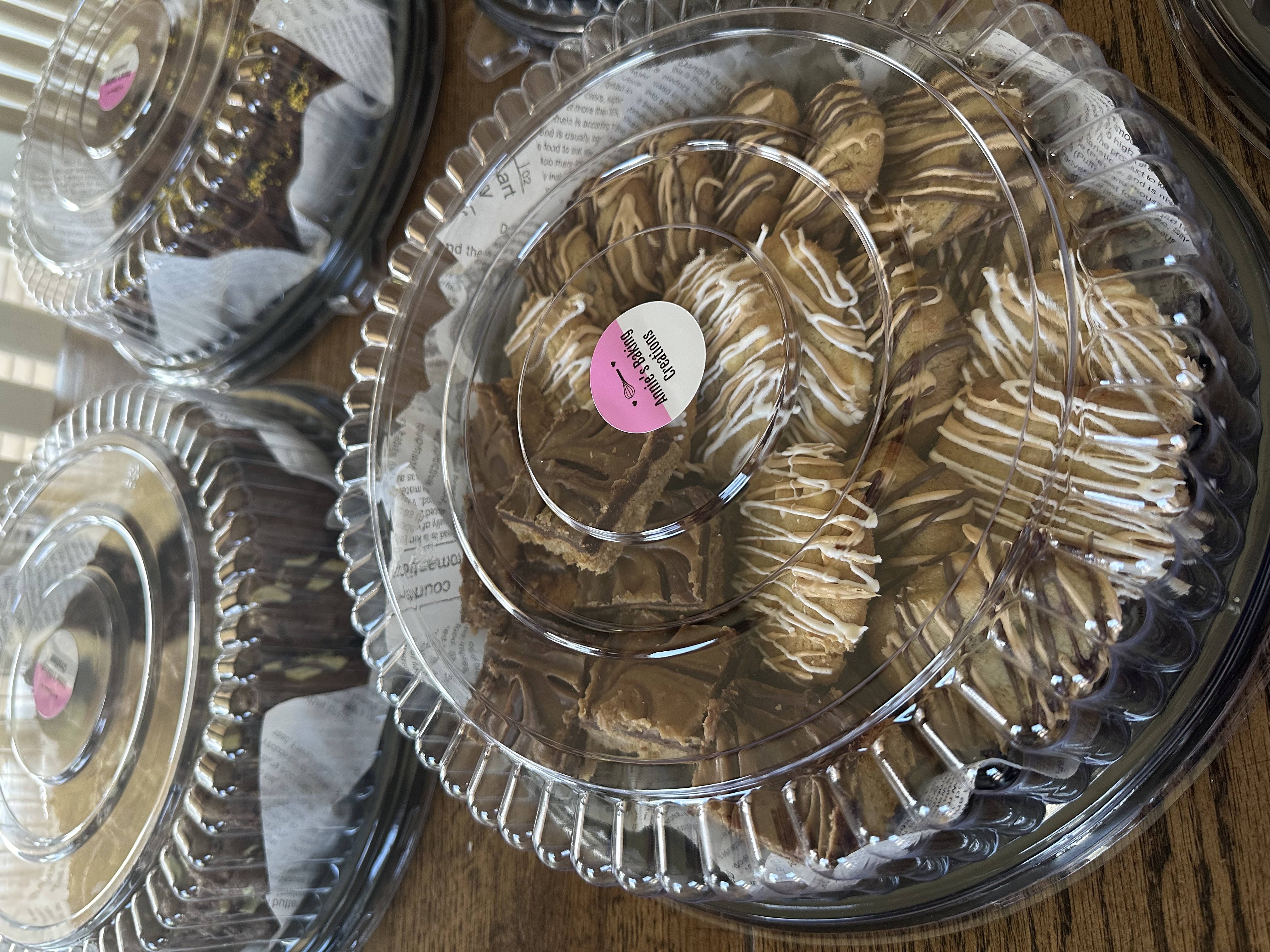 Assorted baked goods on a tray